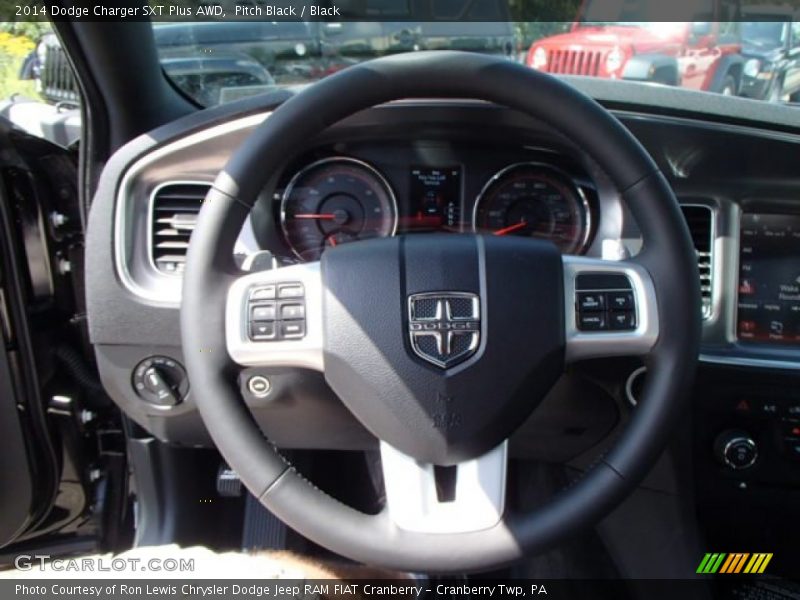 Pitch Black / Black 2014 Dodge Charger SXT Plus AWD