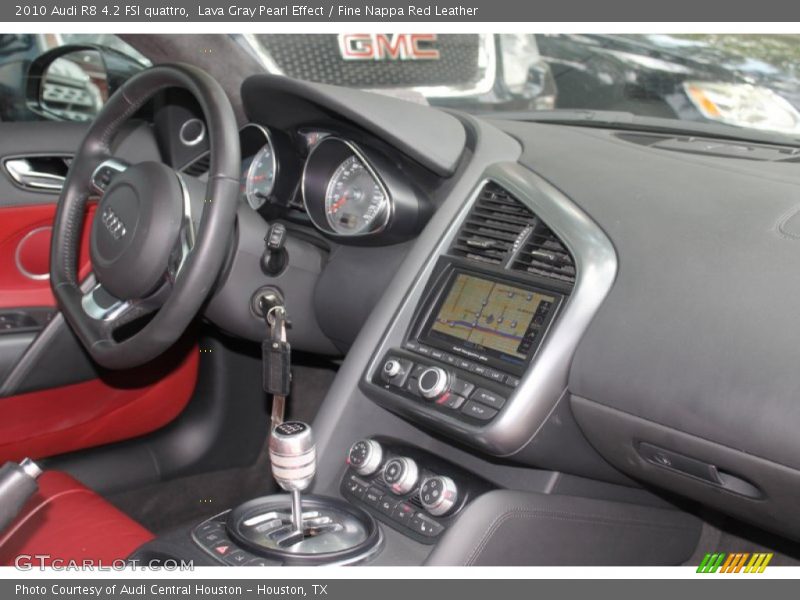 Lava Gray Pearl Effect / Fine Nappa Red Leather 2010 Audi R8 4.2 FSI quattro
