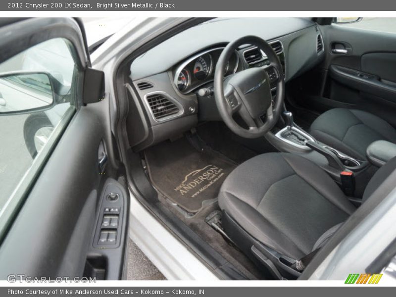 Bright Silver Metallic / Black 2012 Chrysler 200 LX Sedan