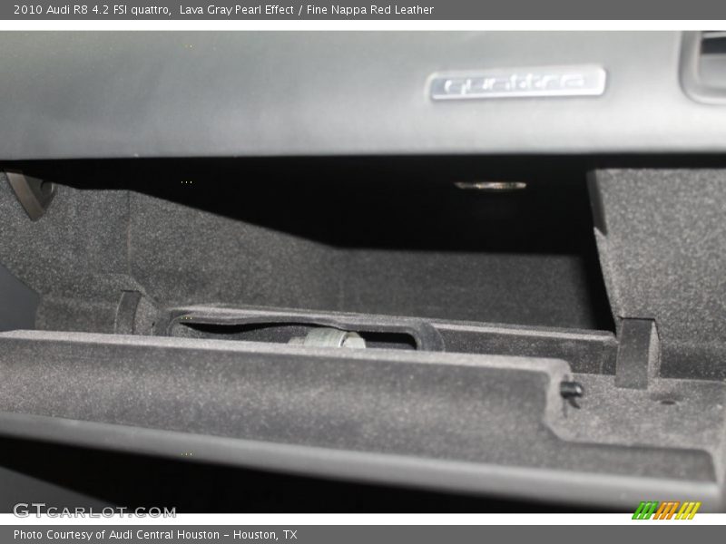 Lava Gray Pearl Effect / Fine Nappa Red Leather 2010 Audi R8 4.2 FSI quattro
