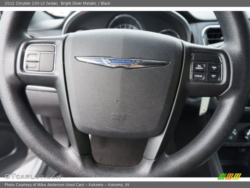 Bright Silver Metallic / Black 2012 Chrysler 200 LX Sedan