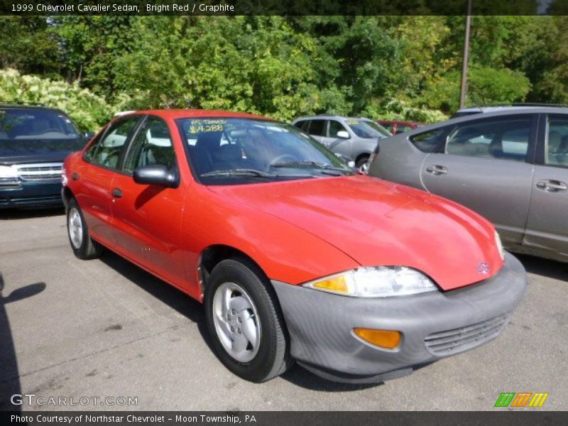 Bright Red / Graphite 1999 Chevrolet Cavalier Sedan
