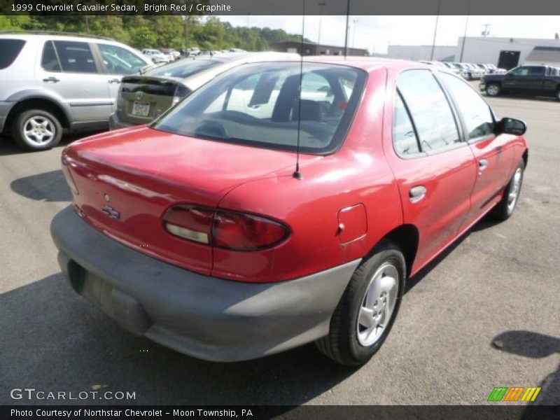 Bright Red / Graphite 1999 Chevrolet Cavalier Sedan