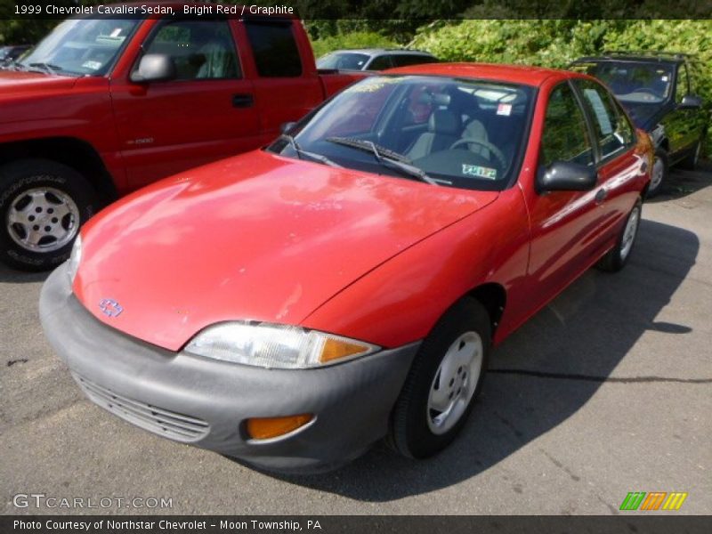 Bright Red / Graphite 1999 Chevrolet Cavalier Sedan