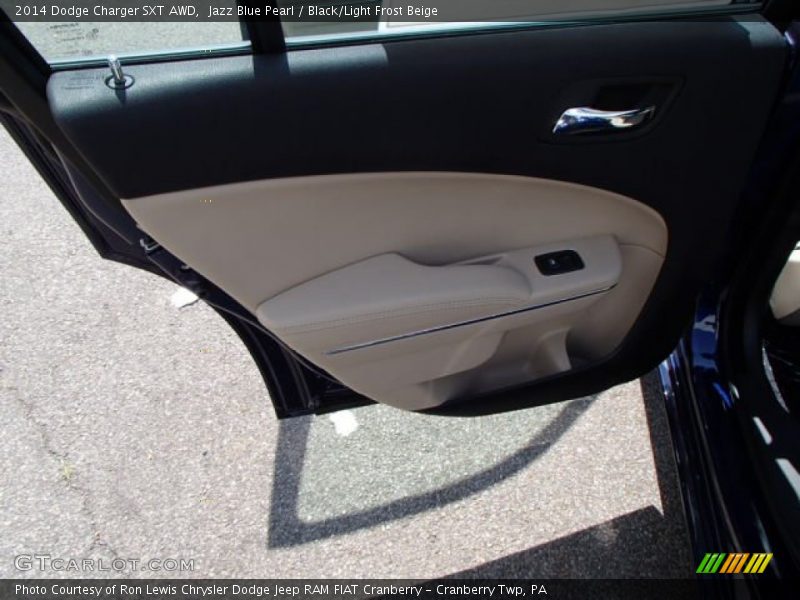 Jazz Blue Pearl / Black/Light Frost Beige 2014 Dodge Charger SXT AWD