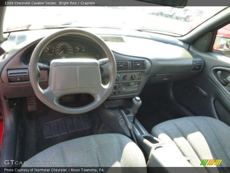 Bright Red / Graphite 1999 Chevrolet Cavalier Sedan