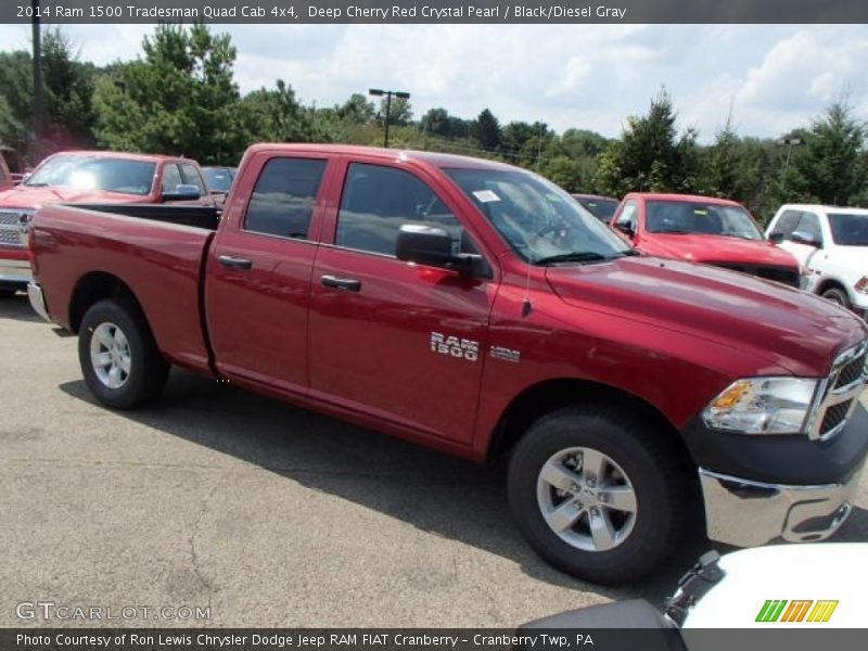 Deep Cherry Red Crystal Pearl / Black/Diesel Gray 2014 Ram 1500 Tradesman Quad Cab 4x4