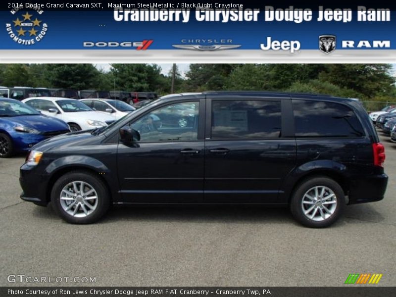 Maximum Steel Metallic / Black/Light Graystone 2014 Dodge Grand Caravan SXT
