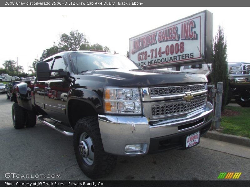 Black / Ebony 2008 Chevrolet Silverado 3500HD LTZ Crew Cab 4x4 Dually