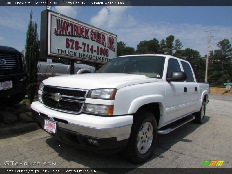 Summit White / Tan 2006 Chevrolet Silverado 1500 LT Crew Cab 4x4