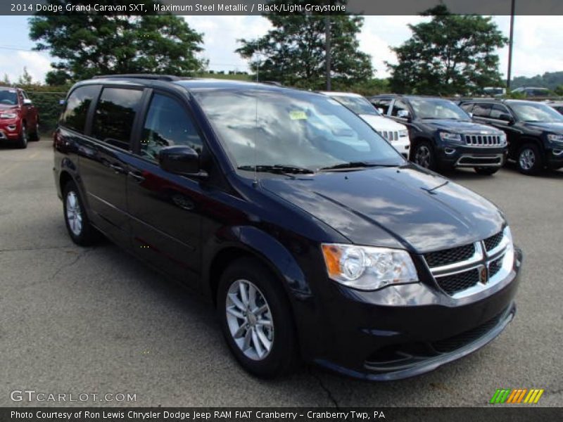 Maximum Steel Metallic / Black/Light Graystone 2014 Dodge Grand Caravan SXT