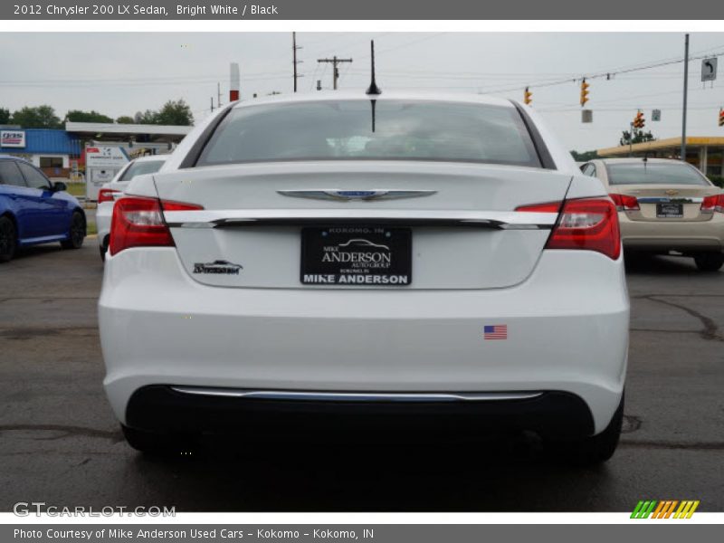 Bright White / Black 2012 Chrysler 200 LX Sedan
