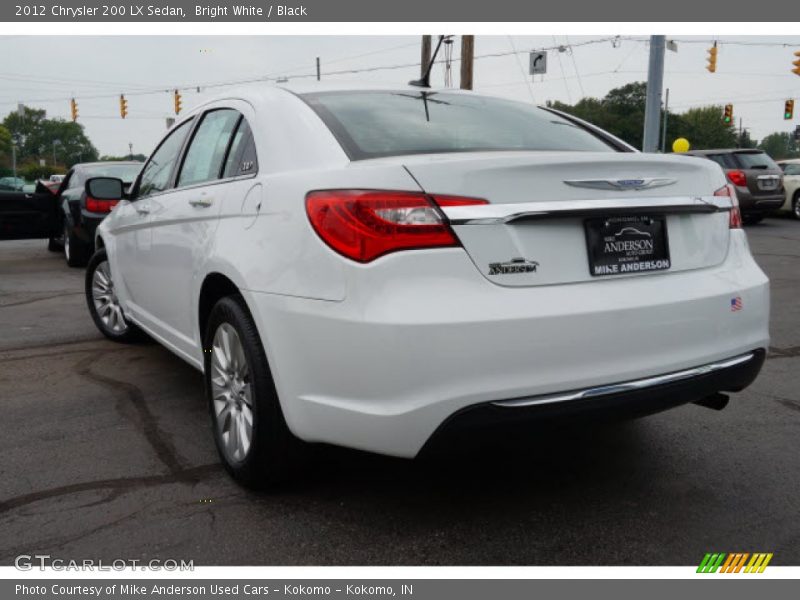 Bright White / Black 2012 Chrysler 200 LX Sedan