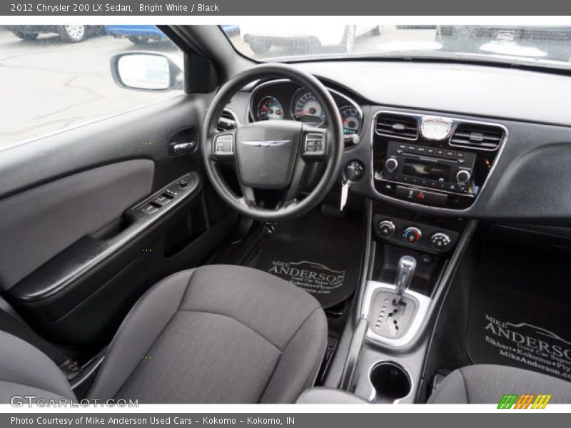 Bright White / Black 2012 Chrysler 200 LX Sedan