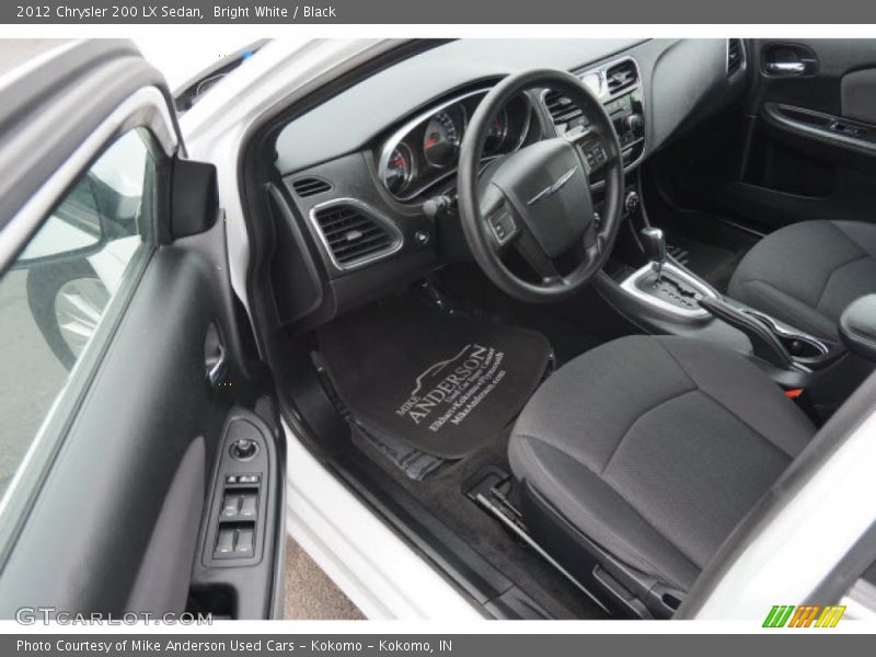Bright White / Black 2012 Chrysler 200 LX Sedan