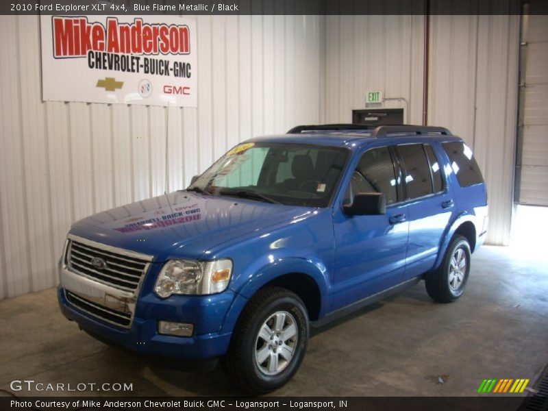 Blue Flame Metallic / Black 2010 Ford Explorer XLT 4x4