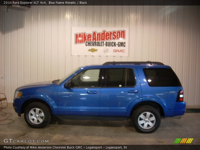 Blue Flame Metallic / Black 2010 Ford Explorer XLT 4x4