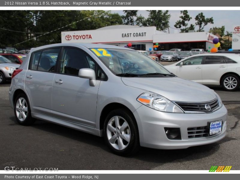 Magnetic Gray Metallic / Charcoal 2012 Nissan Versa 1.8 SL Hatchback
