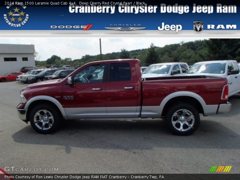 Deep Cherry Red Crystal Pearl / Black 2014 Ram 1500 Laramie Quad Cab 4x4