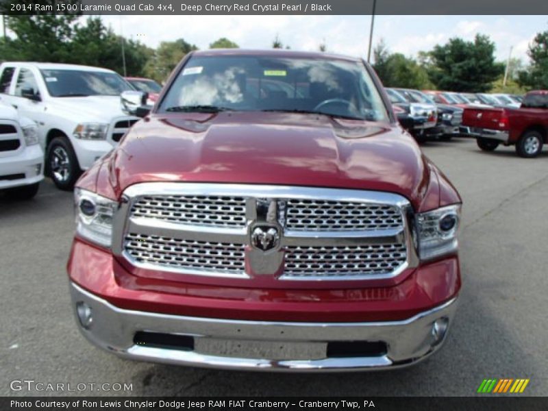 Deep Cherry Red Crystal Pearl / Black 2014 Ram 1500 Laramie Quad Cab 4x4