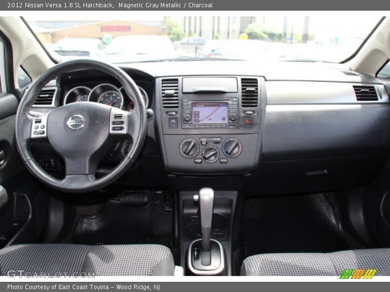 Magnetic Gray Metallic / Charcoal 2012 Nissan Versa 1.8 SL Hatchback