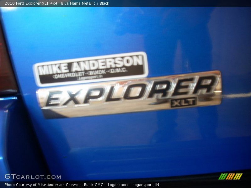 Blue Flame Metallic / Black 2010 Ford Explorer XLT 4x4