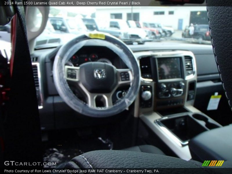 Deep Cherry Red Crystal Pearl / Black 2014 Ram 1500 Laramie Quad Cab 4x4