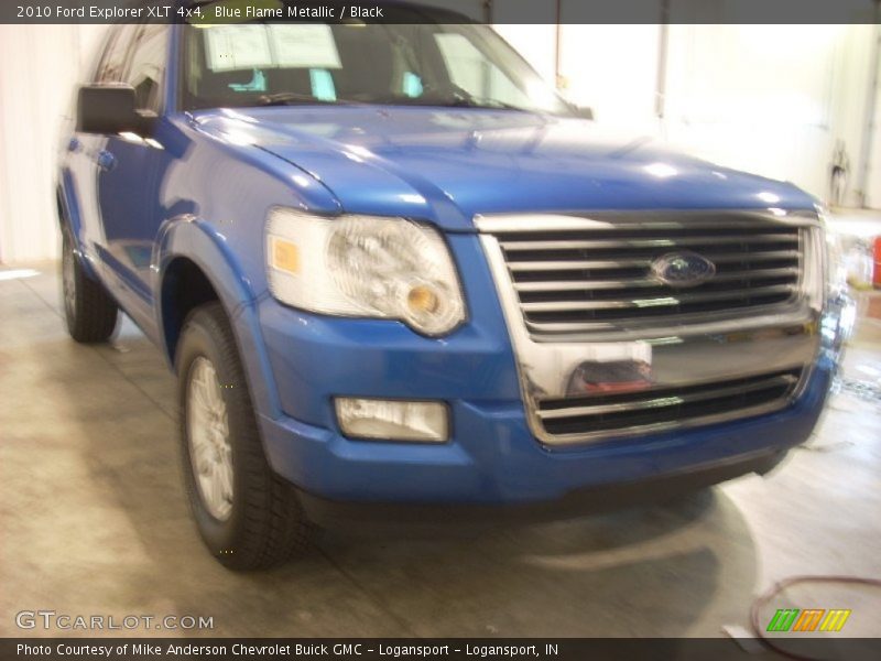 Blue Flame Metallic / Black 2010 Ford Explorer XLT 4x4