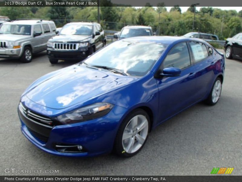Blue Streak Pearl Coat / Black 2013 Dodge Dart GT