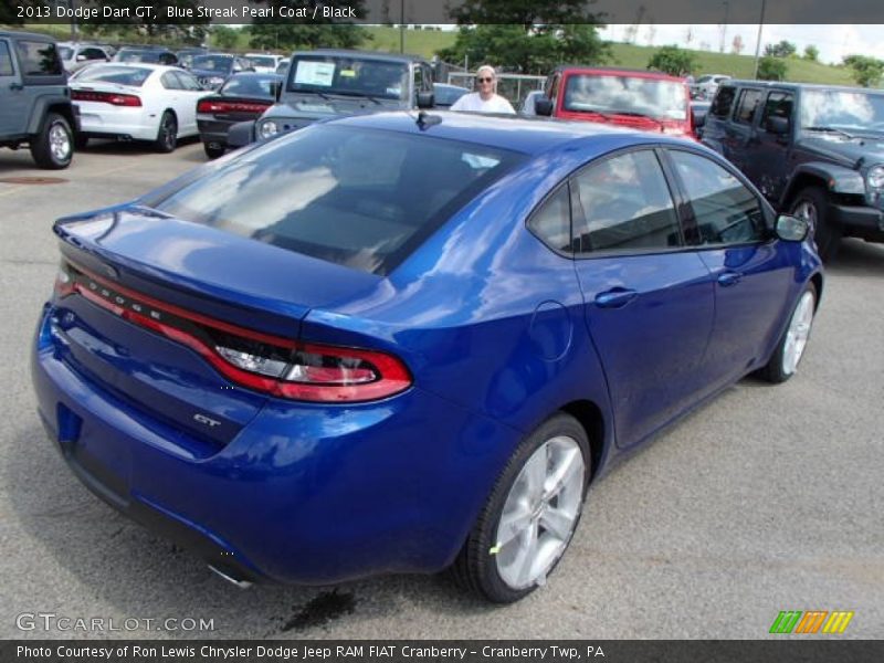 Blue Streak Pearl Coat / Black 2013 Dodge Dart GT