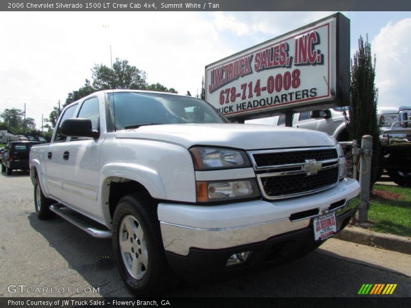 Summit White / Tan 2006 Chevrolet Silverado 1500 LT Crew Cab 4x4