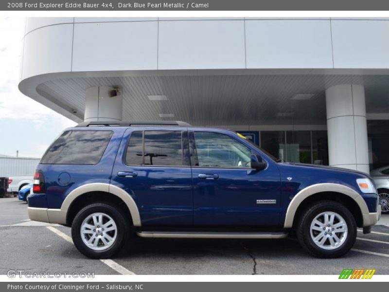 Dark Blue Pearl Metallic / Camel 2008 Ford Explorer Eddie Bauer 4x4