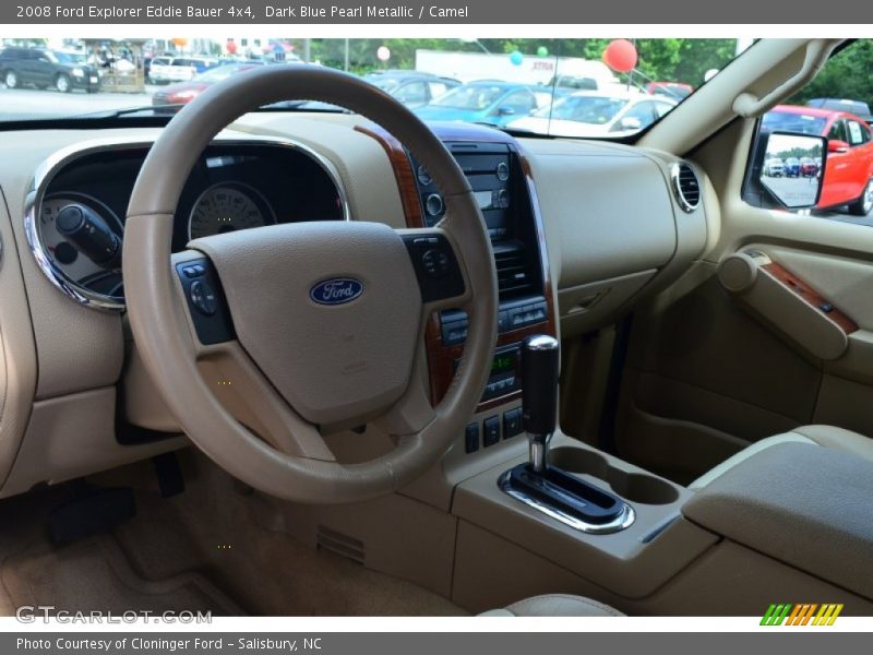 Dark Blue Pearl Metallic / Camel 2008 Ford Explorer Eddie Bauer 4x4