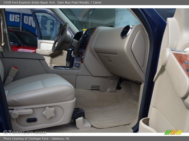 Dark Blue Pearl Metallic / Camel 2008 Ford Explorer Eddie Bauer 4x4