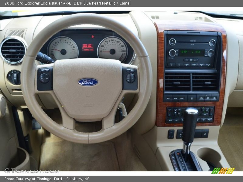 Dark Blue Pearl Metallic / Camel 2008 Ford Explorer Eddie Bauer 4x4