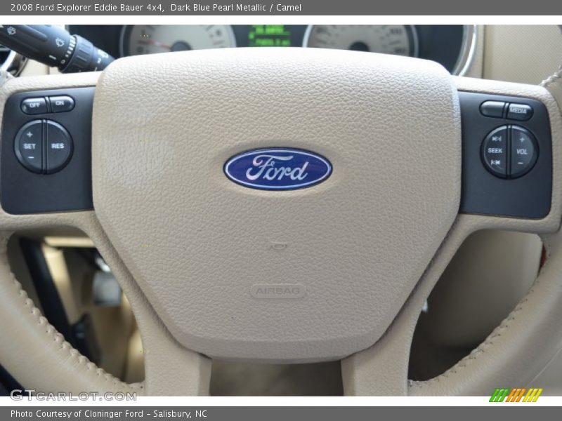 Dark Blue Pearl Metallic / Camel 2008 Ford Explorer Eddie Bauer 4x4