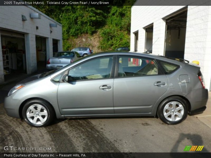 Tideland Gray Green Pearl / Ivory/Brown 2005 Toyota Prius Hybrid