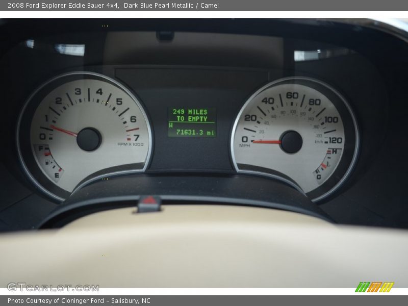 Dark Blue Pearl Metallic / Camel 2008 Ford Explorer Eddie Bauer 4x4