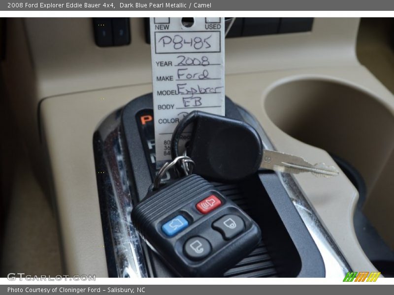 Dark Blue Pearl Metallic / Camel 2008 Ford Explorer Eddie Bauer 4x4
