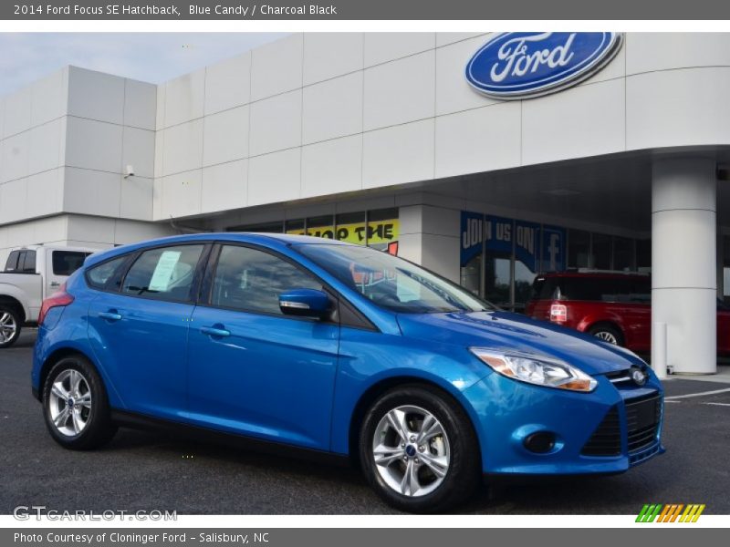 Blue Candy / Charcoal Black 2014 Ford Focus SE Hatchback