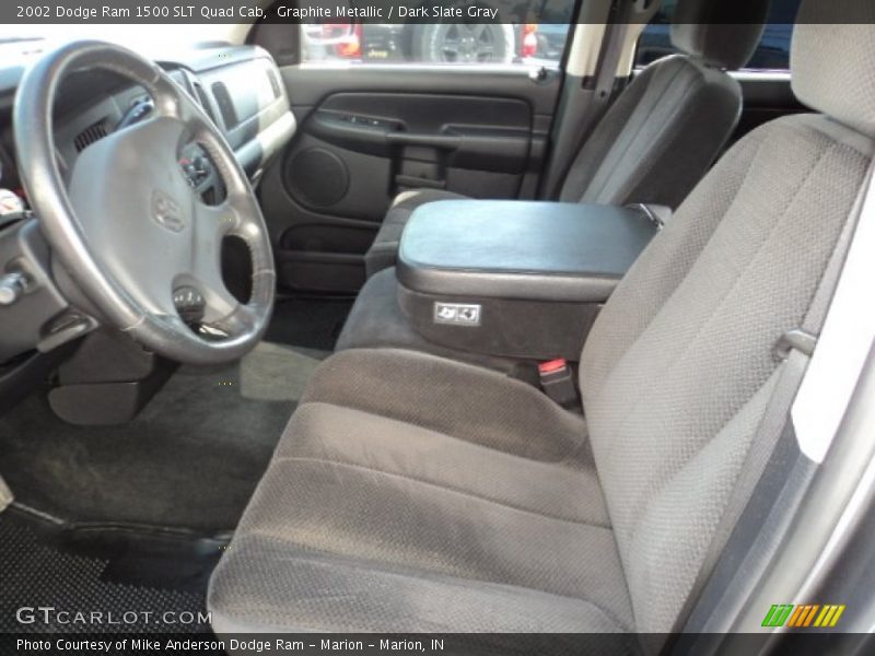 Graphite Metallic / Dark Slate Gray 2002 Dodge Ram 1500 SLT Quad Cab