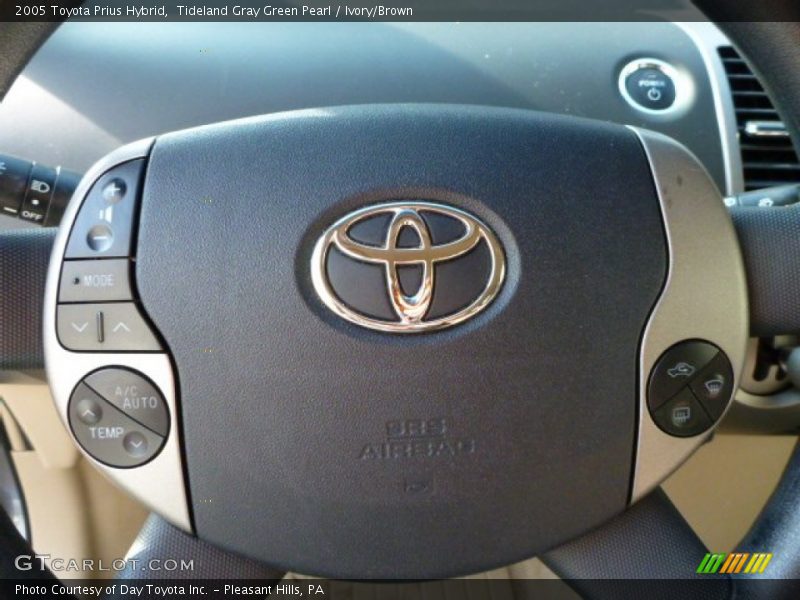 Tideland Gray Green Pearl / Ivory/Brown 2005 Toyota Prius Hybrid