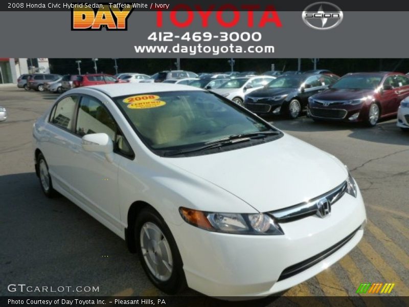 Taffeta White / Ivory 2008 Honda Civic Hybrid Sedan