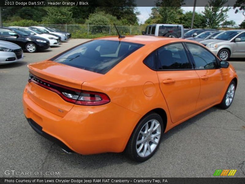 Header Orange / Black 2013 Dodge Dart SXT