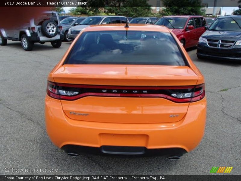 Header Orange / Black 2013 Dodge Dart SXT