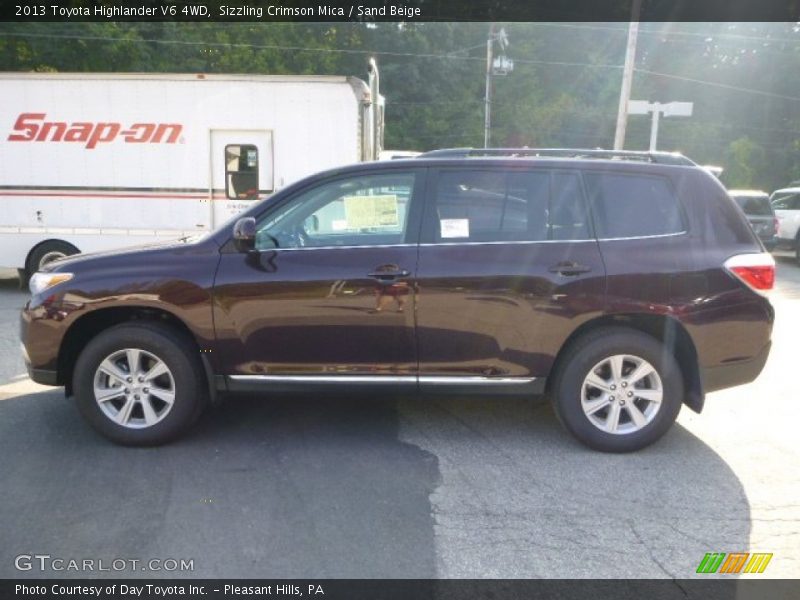 Sizzling Crimson Mica / Sand Beige 2013 Toyota Highlander V6 4WD