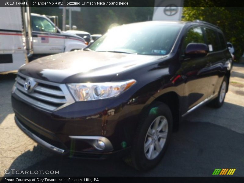 Sizzling Crimson Mica / Sand Beige 2013 Toyota Highlander V6 4WD