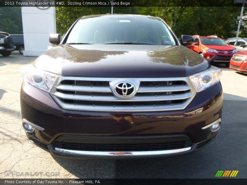 Sizzling Crimson Mica / Sand Beige 2013 Toyota Highlander V6 4WD
