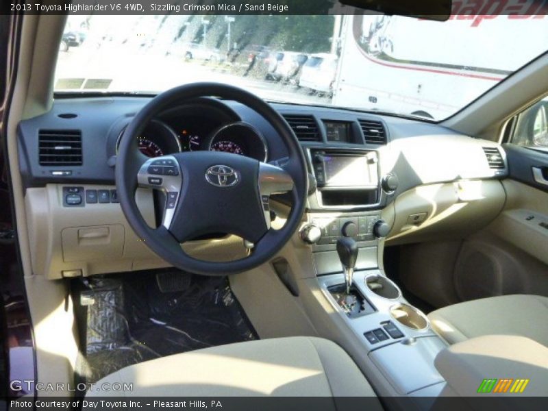 Sizzling Crimson Mica / Sand Beige 2013 Toyota Highlander V6 4WD