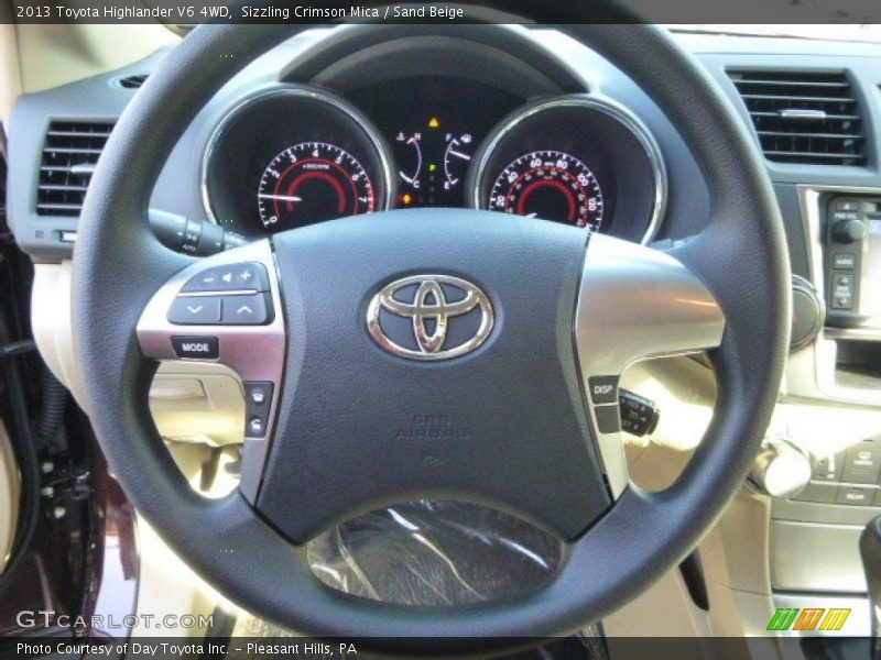 Sizzling Crimson Mica / Sand Beige 2013 Toyota Highlander V6 4WD